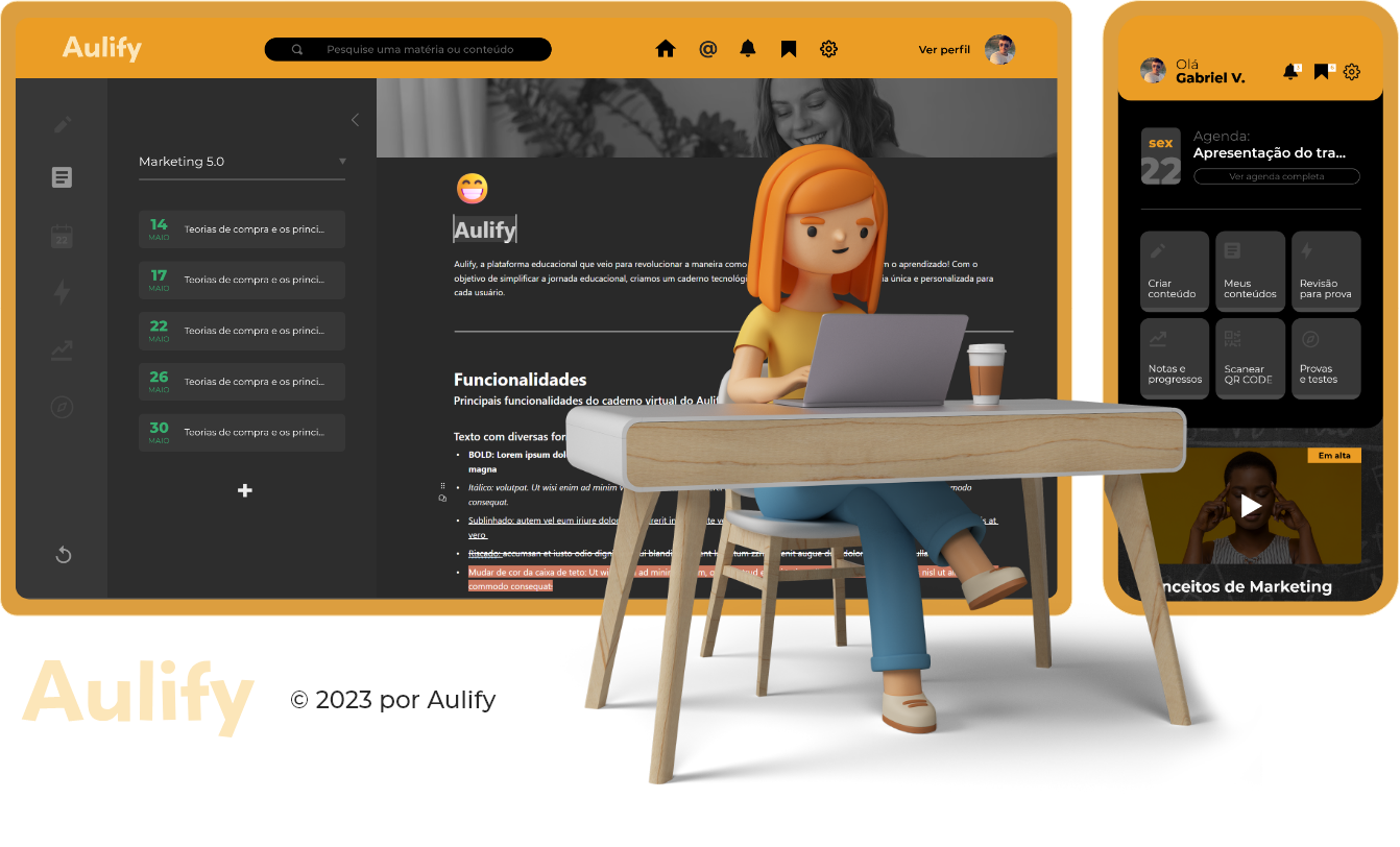 estmos trabalhando no Aulify